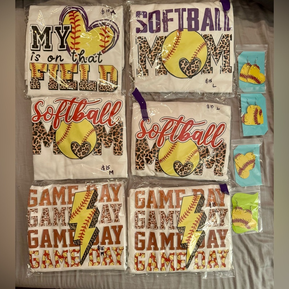 Softball Themed T-Shirts and Accessories